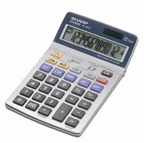 Taschenrechner, Desktop, 12-stelliges Display, SHARP EL-337